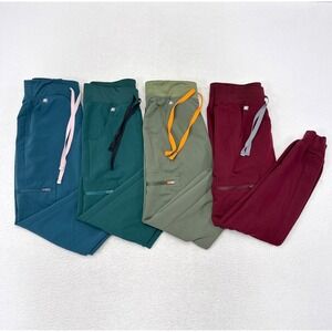 Figs High Waisted Zamora Jogger Scrub Pants Womens XXS Lot of 4 Medical Nurse